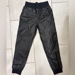 Kendall & Kylie Black leather Joggers
